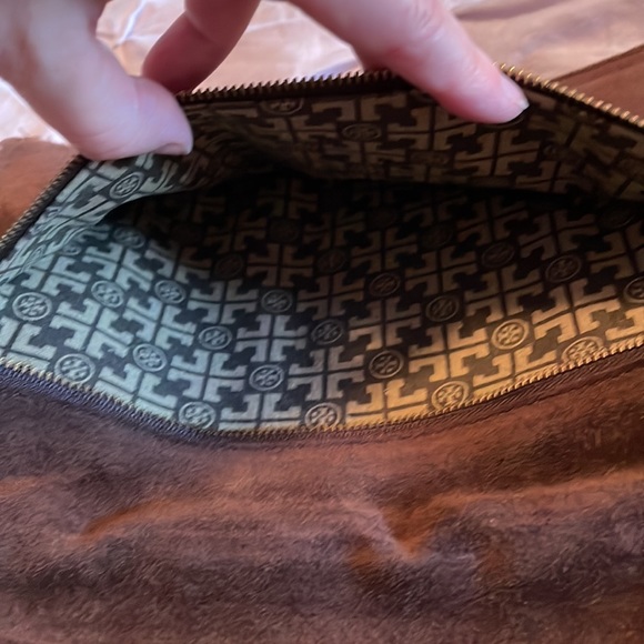 Suede chocolate brown  Tory Burch bag with removable straps - Picture 8 of 9